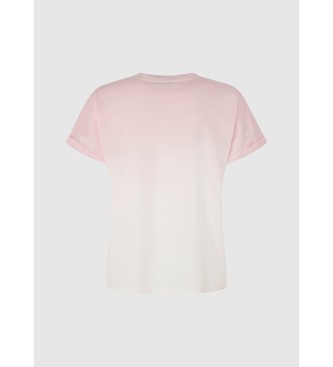 Pepe Jeans T-shirt Lourdes rose, blanc