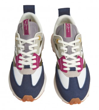 Pepe Jeans Lucky Grand Leren Sneakers Wit