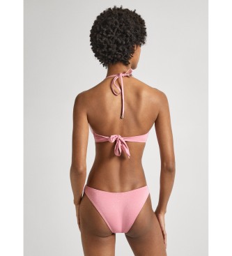 Pepe Jeans Pink Lurex Bikini Top