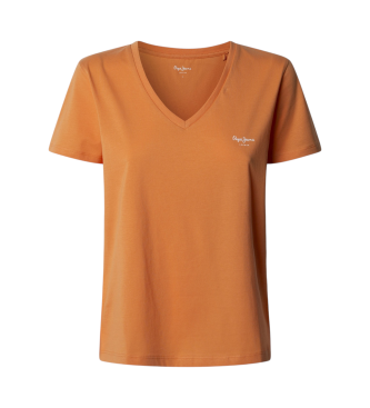 Pepe Jeans Macy Korte Mouw T-shirt oranje