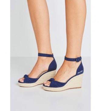 Pepe Jeans Maida Peach Sandals - Height cua 8.5cm- blue