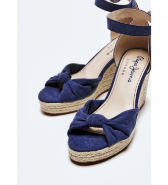 Pepe Jeans Maida Peach Sandals - Height cua 8.5cm- blue