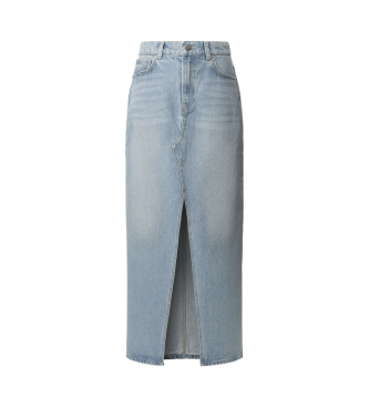 Pepe Jeans Maxirock Hw Stud blau