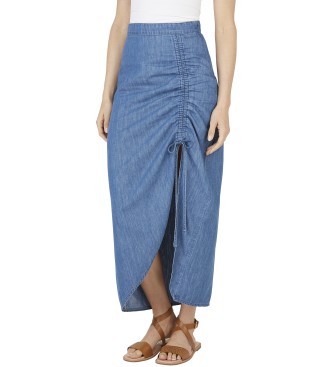 Pepe Jeans Gonna lunga in tessuto denim non elasticizzato blu