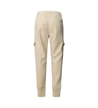 Pepe Jeans New Crusade jogger hlače bele barve