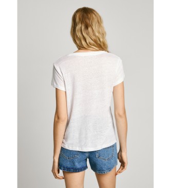 Pepe Jeans Megan Korte Mouw T-shirt Wit