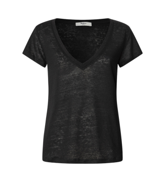 Pepe Jeans Camiseta De Manga Corta Y Cuello De Pico Megan negro