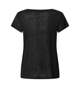 Pepe Jeans Camiseta De Manga Corta Y Cuello De Pico Megan negro