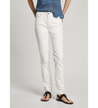 Pepe Jeans Pantalon slim 5 poches Thelma blanc