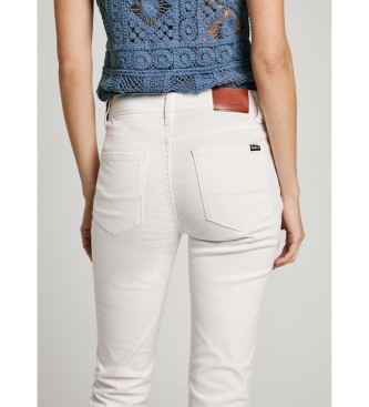 Pepe Jeans Pantaln 5 bolsillos fit slim Thelma blanco