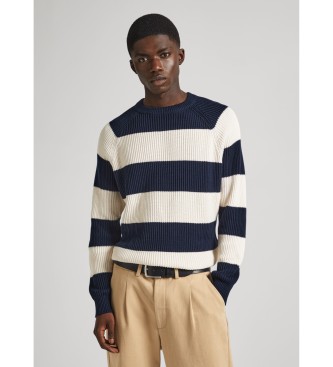 Pepe Jeans Pull Miles blanc, marine