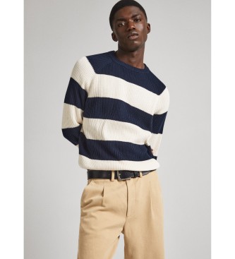 Pepe Jeans Pull Miles blanc, marine