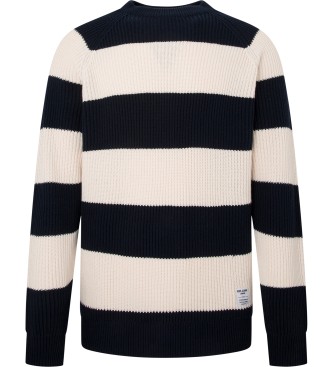 Pepe Jeans Maglione Miles bianco e blu scuro