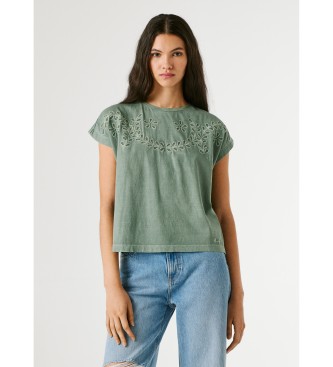 Pepe Jeans T-shirt vert Mina