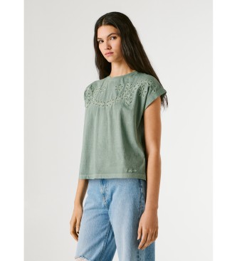 Pepe Jeans T-shirt vert Mina