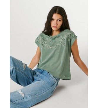 Pepe Jeans T-shirt vert Mina