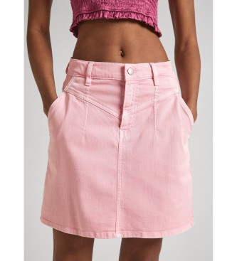 Pepe Jeans Short denim regular fit skirt pink