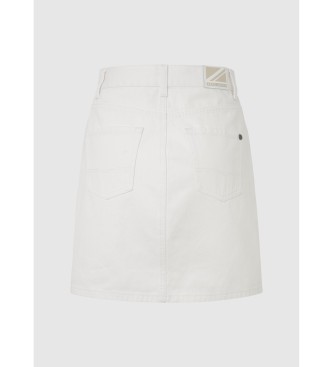 Pepe Jeans Mini Skirt Hw Coated white