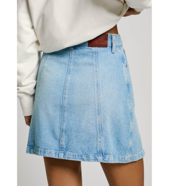 Pepe Jeans Falda corta en tejido denim no elstico azul