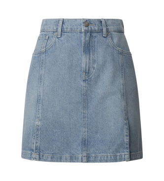 Pepe Jeans Kurzer Rock aus nicht dehnbarem Denim-Stoff blau