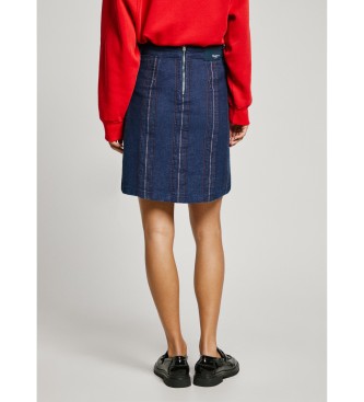 Pepe Jeans Navy Weave Skirt