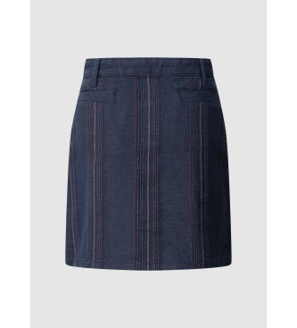 Pepe Jeans Navy Weave Skirt
