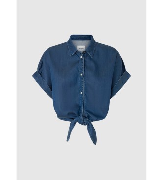 Pepe Jeans Denimowa luźna koszula w kolorze niebieskim