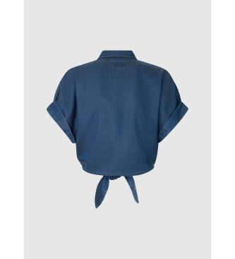 Pepe Jeans Denimowa luźna koszula w kolorze niebieskim