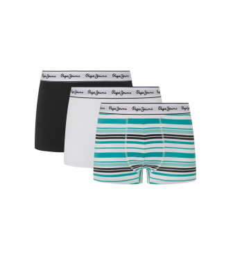 Pepe Jeans Confezione 3 Multi Boxer bianchi, verdi, neri