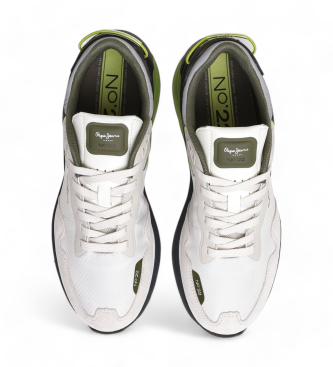 Pepe Jeans Sneakers i lder N22 Evolution hvid