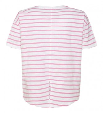 Pepe Jeans Camiseta a rayas Nieves rosa