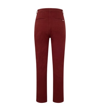 Pepe Jeans Spodnie chino Nora w kolorze bordowym