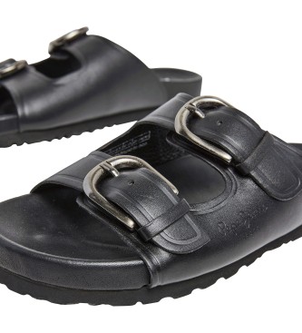 Pepe Jeans Oban Block Leather Sandals preto