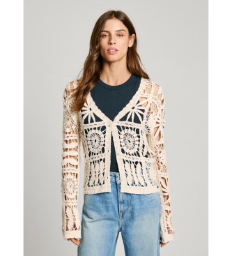 Pepe Jeans Strickjacke Olympia wei