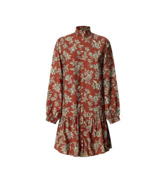 Pepe Jeans Brun Paloma klnning
