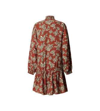 Pepe Jeans Brun Paloma klnning