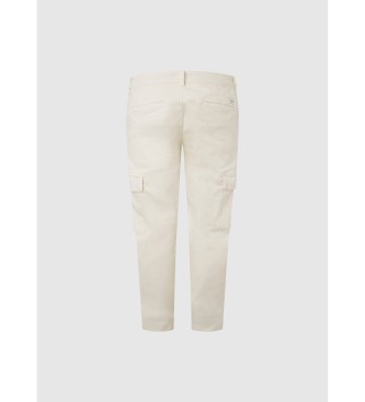 Pepe Jeans Pantalon cargo slim blanc