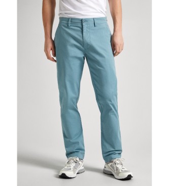 Pepe Jeans Niebieskie spodnie chino slim