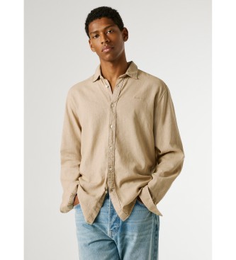 Pepe Jeans Payton beigefarbenes Hemd