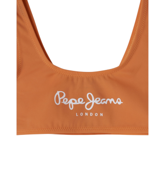 Pepe Jeans Bikini aus leichtem und dehnbarem orangefarbenem Stoff