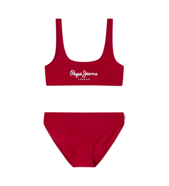 Pepe Jeans Bikini aus leichtem und dehnbarem rotem Stoff