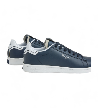 Pepe Jeans Player Basic navy leather trainers