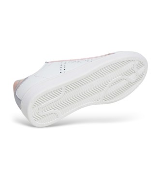 Pepe Jeans Skórzane trampki Player Young białe