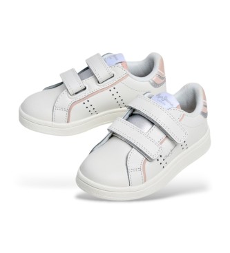 Pepe Jeans Skórzane trampki Player Young białe