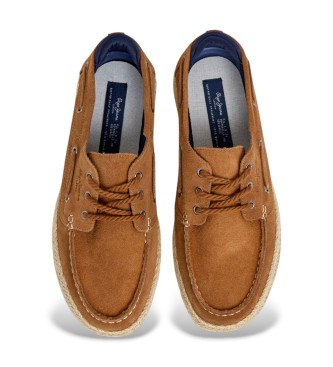 Pepe Jeans Porto Deck Bruna lädermockasiner
