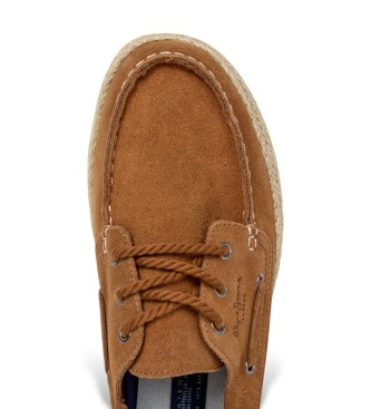 Pepe Jeans Porto Deck Bruna lädermockasiner