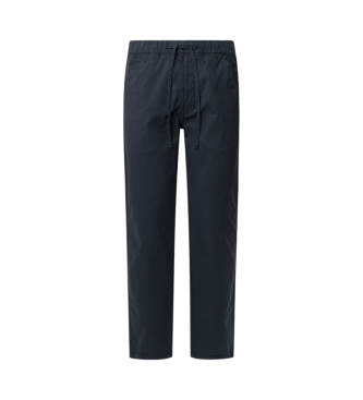 Pepe Jeans Pantaloni chino in tessuto popeline elasticizzato blu navy