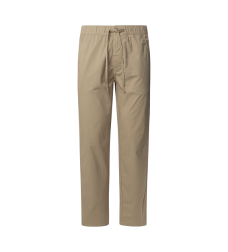 Pepe Jeans Pantaloni chino in tessuto popeline elasticizzato beige