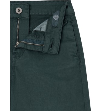 Pepe Jeans Zielone spodnie Quinn