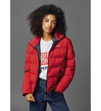 Red Bull Racing x Pepe Jeans Doudoune matelasse unisexe avec capuche rouge